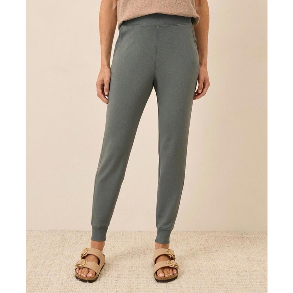 Pact Classic Airplane Set Cardigan + Jogger Castor Green W9ML $168 MSRP L - Picture 5 of 9